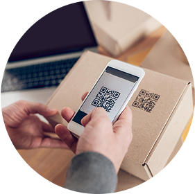QR-coded packs for digital traceability