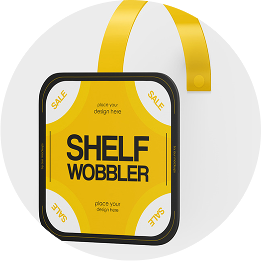 Shelf Talkers, Wobblers & Coupons